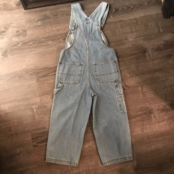 NorthCrest • denim cropped overalls - Picture 4 of 5